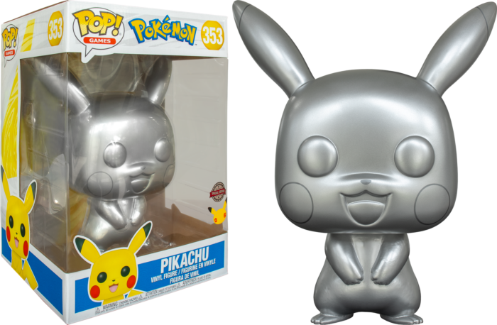 Funko Pop! Pokemon - Pikachu Silver Metallic 25th Anniversary 10"