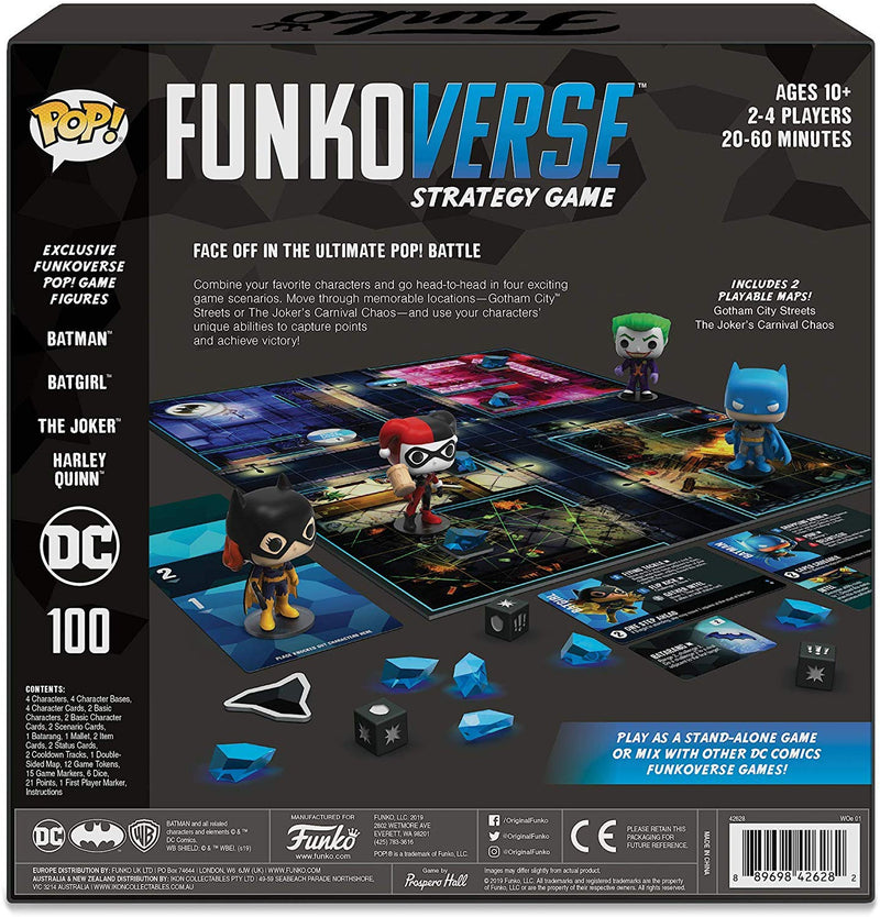 Funkoverse - Batman - Batman, Batgirl, Harley Quinn & Joker Pop! - Strategy Game 4-Pack - The Amazing Collectables