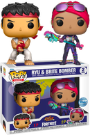 Funko Pop! Street Fighter vs Fortnite - Ryu & Brite Bomber - 2-Pack - The Amazing Collectables