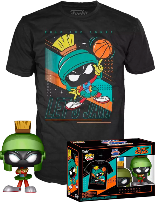 Funko Pop! Space Jam 2: A New Legacy - Marvin the Martian Metallic Pop! Vinyl Figure & T-Shirt Box Set - The Amazing Collectables