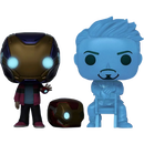 Funko Pop! Avengers 4: Endgame - Hologram Tony Stark & Morgan with Helmet - 2-Pack - The Amazing Collectables