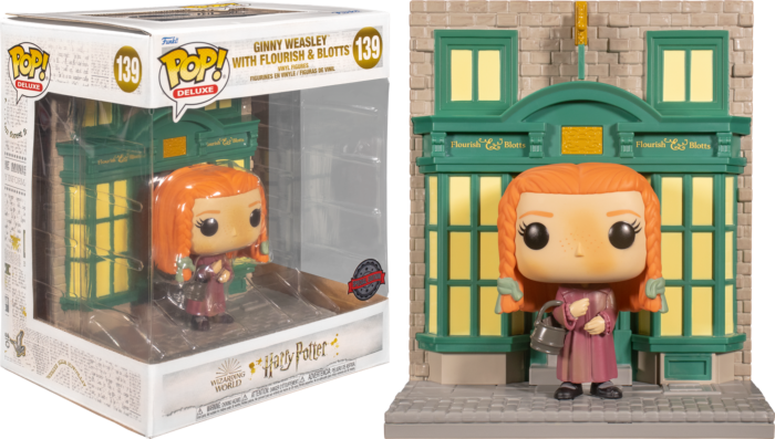 Funko Pop! Harry Potter - Ginny Weasley with Flourish & Blotts Diagon Alley Diorama Deluxe