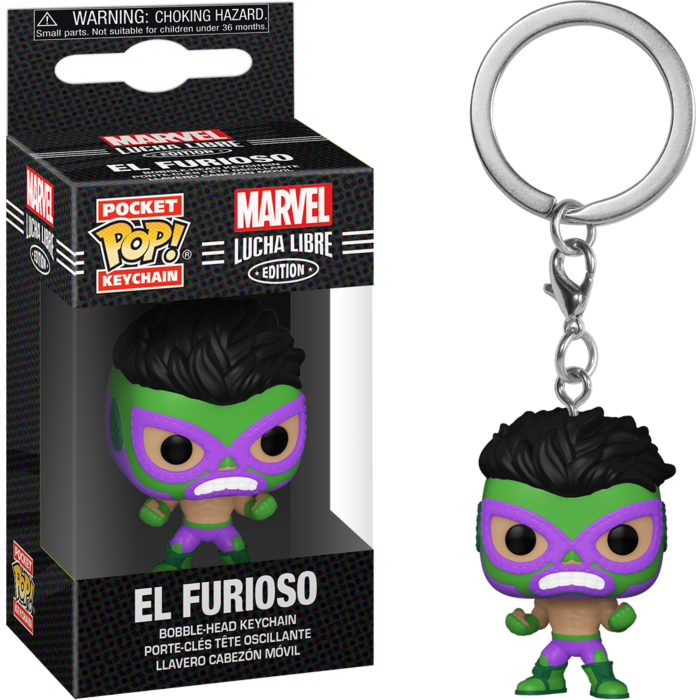 Funko Pocket Pop! Keychain - Marvel: Lucha Libre Edition - El Furioso Hulk Pocket - The Amazing Collectables