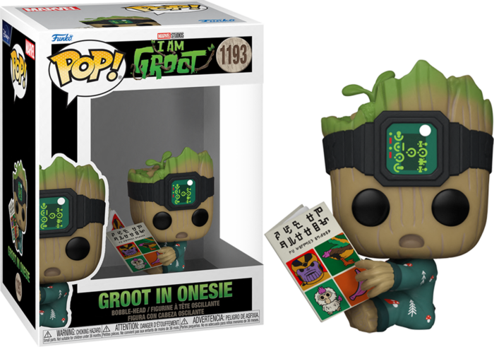 Funko Pop! I Am Groot (2022) - Groot in Onesie with Book