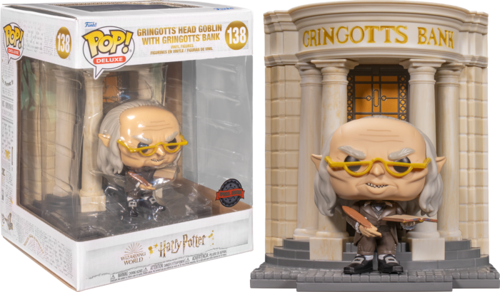 Funko Pop! Harry Potter - Gringotts' Head Goblin with Gringott's Wizarding Bank Diagon Alley Diorama Deluxe