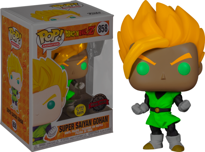 Funko Pop! Dragon Ball Z - Super Saiyan Gohan in Green Suit Glow in the Dark