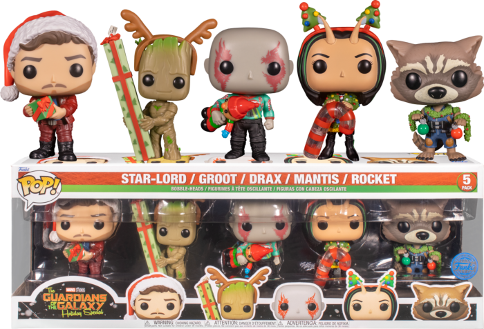 Funko Pop! The Guardians of the Galaxy Holiday Special - Star-Lord, Groot, Drax, Mantis & Rocket - 5-Pack - The Amazing Collectables