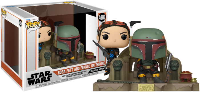 Funko Pop! Star Wars: The Mandalorian - Boba Fett & Fennec Shand on Throne TV Moments - 2-Pack - The Amazing Collectables