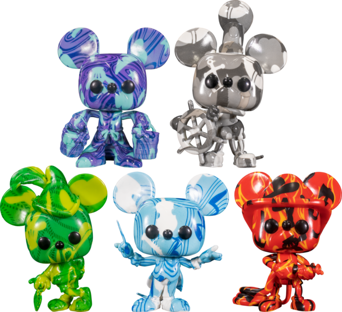 Funko Pop! Mickey Mouse - Artist Series Pop! Vinyl Bundle with Pop! Protector - Bundle (Set of 5) - The Amazing Collectables