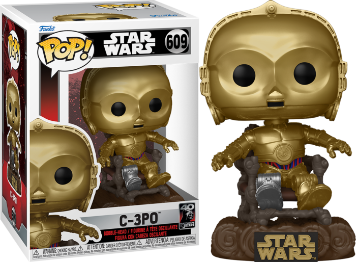 Funko Pop! Star Wars Episode VI: Return of the Jedi - C-3PO on Ewok Throne 40th Anniversary