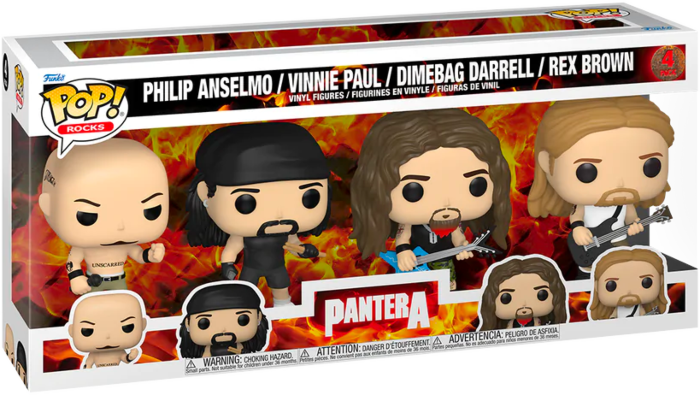 Funko Pop! Pantera - Philip Anselmo, Vinnie Paul, Dimebag Darrell & Rex Brown - 4-Pack - The Amazing Collectables