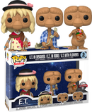 Funko Pop! E.T. The Extra-Terrestrial - E.T with Flowers, Flannel Robe & Disguise - 3-Pack - The Amazing Collectables