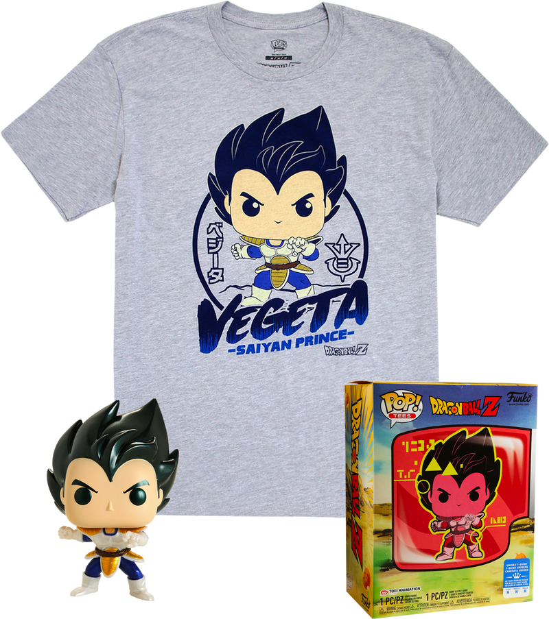 Funko - Dragon Ball Z - Vegeta Metallic - Vinyl Figure & T-Shirt Box Set - The Amazing Collectables
