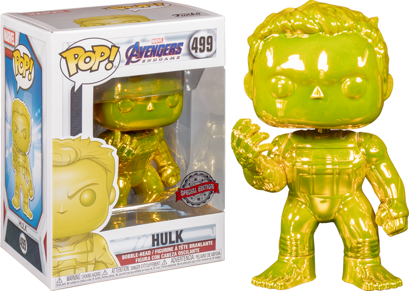 Funko Pop! Avengers 4: Endgame - Hulk with Nano Gauntlet Yellow Chrome