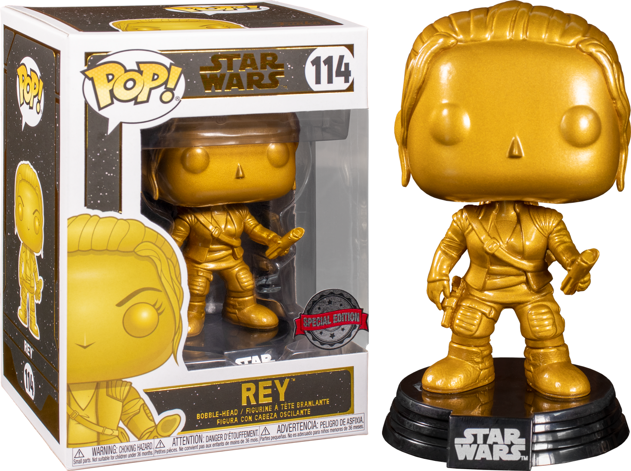 Funko Pop! Star Wars - Rey Metallic Gold #114 | The Amazing