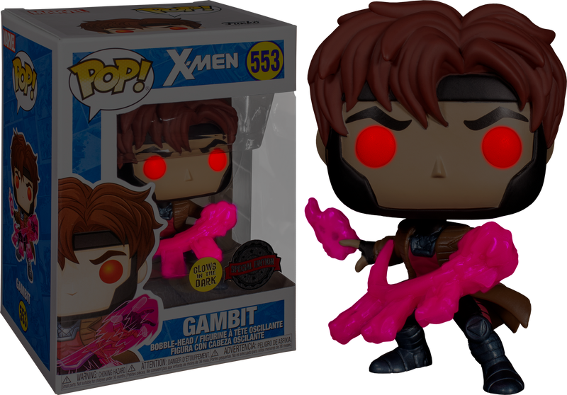 Funko Pop! X-Men - Gambit with Cards Translucent Glow in the Dark