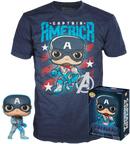 Funko - Avengers 4: Endgame - Captain America Glow in the Dark - Vinyl Figure & T-Shirt Box Set - The Amazing Collectables
